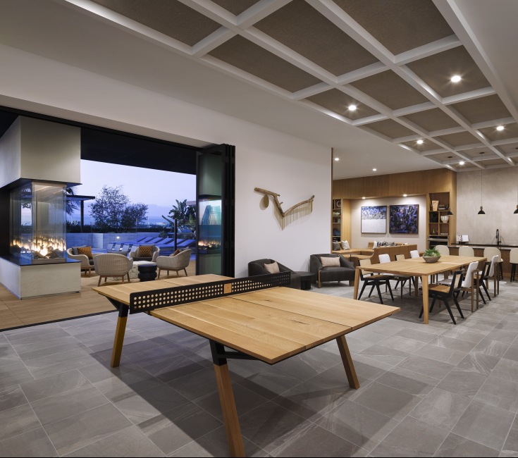 Clubhouse opens to rooftop pool