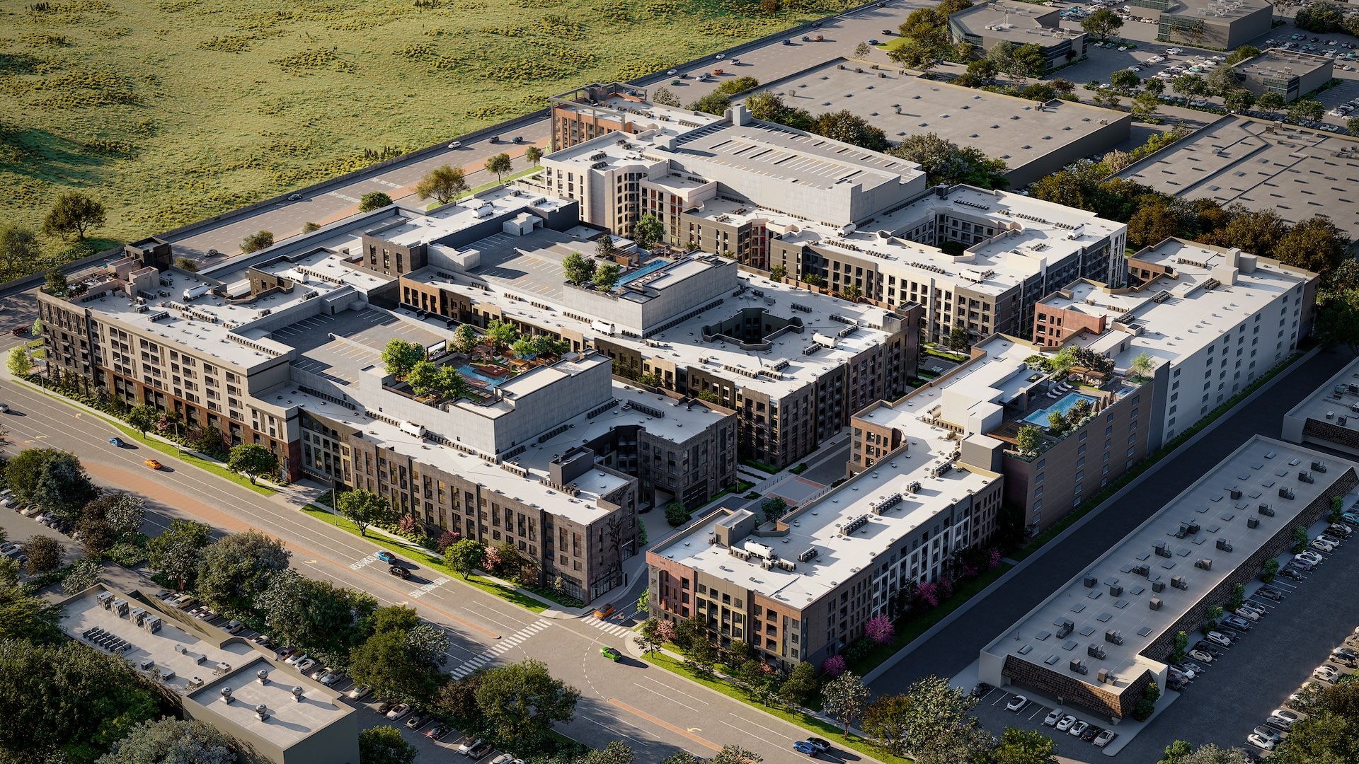 exterior aerial view of the property